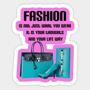 woman bag wallet high heel shoe Sticker